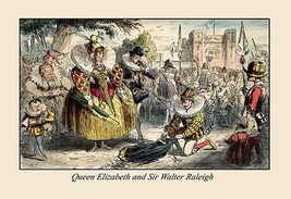 Queen Elizabeth and Sir Walter Raleigh 20 x 30 Poster - £20.94 GBP