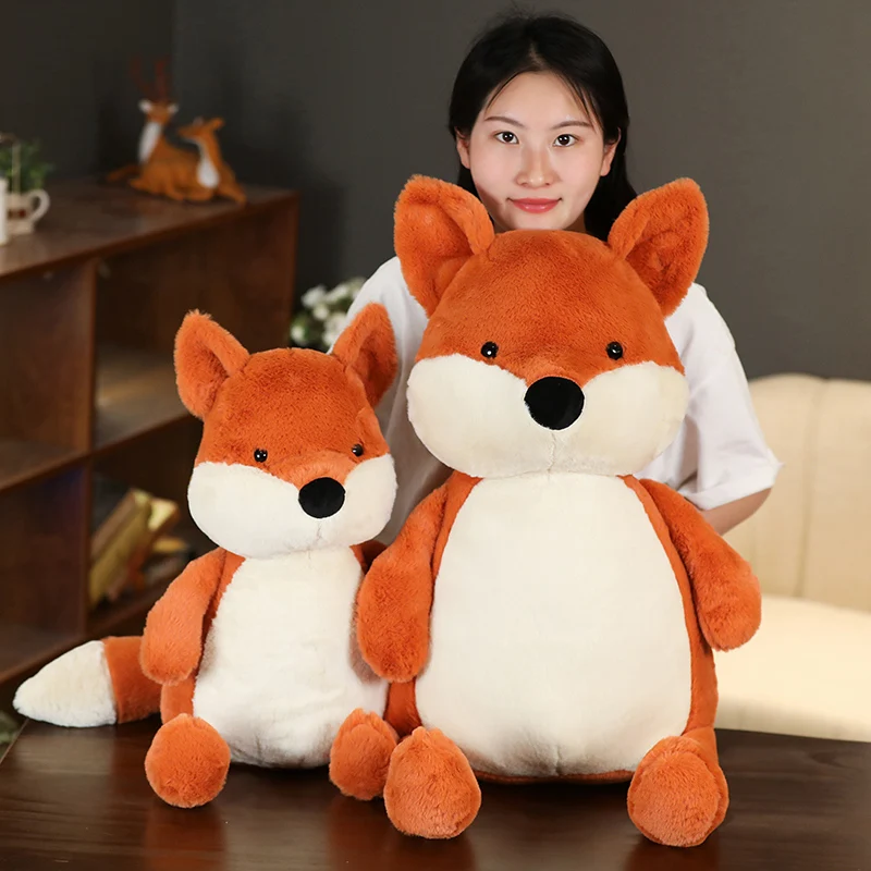 Play 35-90cm Soft Fluffy Fox Plush Toy Cute Cartoon Animal Fox Stuffed Doll Girl - £23.70 GBP