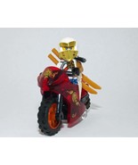 Zane Ninjago With Motorcycle Toy Minifigure US Seller - $9.21