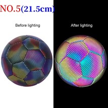  Glowing Soccer Ball Size 5 Night Glowing Soccer Holographic  Entertainment for  - £94.21 GBP