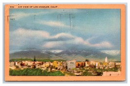 Air View Skyline Panorama Of Los Angeles California CA  LInen Postcard W20 - £2.33 GBP