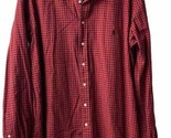 Ralph Lauren Classic Fit Mens Large Tall LT Red Checked Cabincore Flanne... - £12.40 GBP