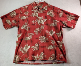 Batik Bay Shirt Mens Size XL Multi Palm Leaf Short Sleeve Collared Button Down - £12.11 GBP