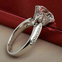 3.00Ct Round Cut Simulated Diamond Engagement Ring Solid 14k White Gold Size 7.5 - £200.39 GBP