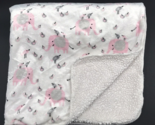 S L Home Fashions Baby Blanket Elephant Pink Gray Bird - $15.99