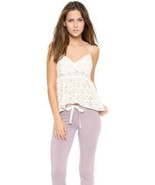 ZINKE Annabelle CAMI TOP Laser Cut FLORAL Off White LOUNGEWEAR Lingerie ... - $100.13 CAD