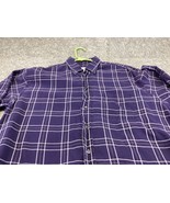 Brooks Brothers Sport Shirt Mens Large Plaid Blue Button Up - £12.72 GBP