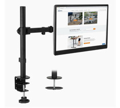 Single Monitor Desk Mount with Clamp Base | Full Motion Single Monitor Up To 32” - £8.70 GBP