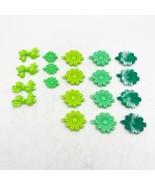Lot of 19 PCs Plastic Green Vintage SnapTight Barrettes Hair Clips Bows ... - £15.66 GBP