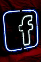 Facebook Like Social Network Neon Sign 16&quot;x16&quot; - £110.85 GBP