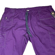 Dickies Scrub Bottoms Gen Flex Size 4XL Purple Stretch Pockets Drawstrin... - $23.75
