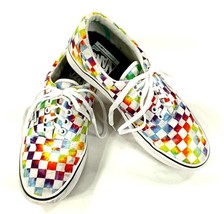 Vans Comfycush Rainbow Tie Dye Checkerboard White Sneakers Mens 7.5 Wome... - $42.49