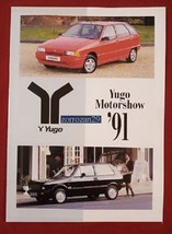 1992 YUGO FULL MODEL RANGE VINTAGE COLOR SALES BROCHURE -MOTORFAIR &#39;91- ... - $18.49