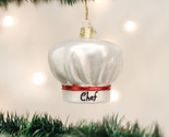 OLD WORLD CHRISTMAS CHEF&#39;S HAT BLOWN GLASS CHRISTMAS ORNAMENT 32239 - £12.08 GBP