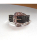 FAS Sterling Silver 925 Belt  Ring Size 6.5 - $48.07 CAD