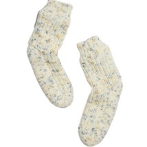Madewell Cozy Knit House Socks Slippers Thick Knit Wool Fleece White Smo... - £31.93 GBP