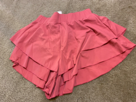 Halara Sz S Halara Sexy Coral Pink Layered Flare Mini Skirt, Skort, Shorts Skirt - £16.63 GBP