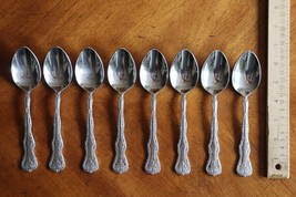 8x Teaspoons VICTORIA Reed &amp; Barton Select 18/10 Glossy Stainless China ... - £29.21 GBP