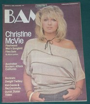 CHRISTINE MCVIE FLEETWOOD MAC BAM MAGAZINE VINTAGE 1984 ** - £39.95 GBP