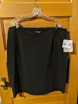 Sag Harbor Stretch Skirt Size 18 Black Slimming Modest Womens - £15.62 GBP