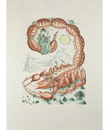 &quot;Le Scorpion&quot; by Raymond Peynet Signed Ltd Edition #45/220 Etching 29.5&quot;... - $18,121.31 MXN