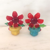 RETRO Windup SMILEY FLOWER POTS SET wind up toy - $15.99