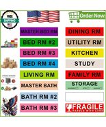 Self-Adhesive Moving Labels - 960 Color-Coded Stickers for Easy Identifi... - $37.05 CAD