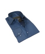 Men Shirt Hankie CASILA Turkey Cotton Blend Long Sleeves 502100-08 Navy ... - $39.99