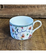 Coventry Portuguese Tile Cup Fine Porcelain White Floral - $147.62 MXN