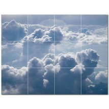 Clouds Ceramic Tile Wall Mural Kitchen Backsplash Bathroom Shower P500394 - £94.39 GBP+