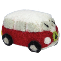 VW Camper Van Magic Bus 471313 Felted Sheep Wool Ornament Red - £13.41 GBP