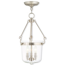 Livex Rockford 3 Light Pendant In Polished Nickel - $7,771.26 MXN