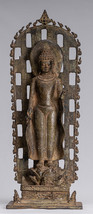 Ancien Indonésien Style Bronze Debout Java Teaching Statue de Bouddha - - £1,557.56 GBP