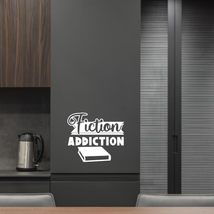 Fiction Addiction Vinyl Decal Sticker Custom Wall Mural Art Decor Quotes... - $9.79
