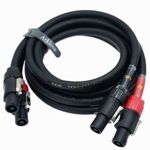 Heavy Duty 2Pack Pro Speakon To Pro Speakon Male Speaker Wire Lock Cable Pair 12 - £57.49 GBP