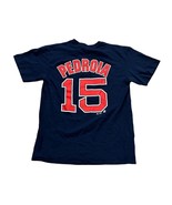 Majestic Boston Red Sox Dustin Pedroia #15 Navy Blue Player T-Shirt Men&#39;... - £19.53 GBP