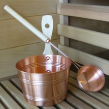 Finlandia Copper Sauna Bucket and Dipper Set (1 Gallon) - FREE SHIPPING! - £114.05 GBP