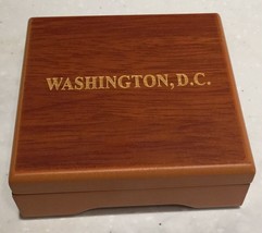 Wood Box Empty For Challenge Coin Gold Eagle Seal Washington Military Army Navy - £9.68 GBP