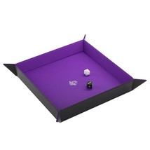 Gamegenic Square Magnetic Dice Tray - Black/Purple - £27.62 GBP