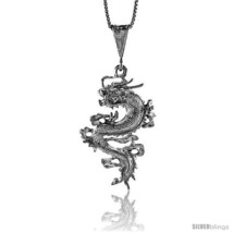 Sterling silver chinese dragon pendant 1 1 2 in tall thumb200