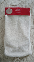Standard Christmas Tree Skirt 48&quot; Cream White Soft Fleece for Trees up t... - £40.90 GBP