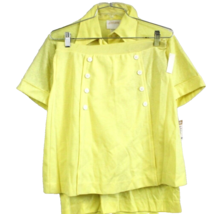 NWT 1970s Jantzen Yellow Golf Shirt Skort Set Knit Chick Emblem Womens M... - $2,013.34 MXN