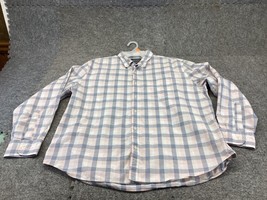 Bonobos Shirt Men XXL Pink Blue Plaid Button Down Standard Fit casual - £9.27 GBP