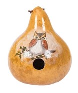 OWL GOURD BIRDHOUSE - Amish Hand Painted Bird House USA - $73.49 CAD