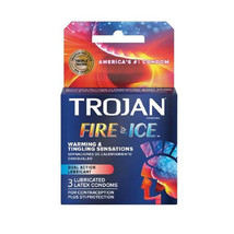 Trojan Fire &amp; Ice Lubricated Latex Condoms - £11.74 GBP