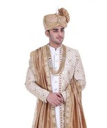 Men's Safa/Turban/Pagdi/Pagri Sherwani Shawl Dupatta for Groom Wedding Wear Gift - $129.36