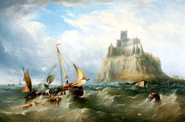 Giclee r Castle on the island oil paintings Canvas Art Print - £9.01 GBP+
