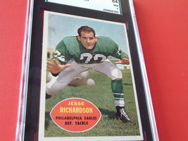 1960  JESSE  RICHARDSON   # 91  TOPPS   SGC  84   PHILADELPHIA  EAGLES  ... - £47.95 GBP