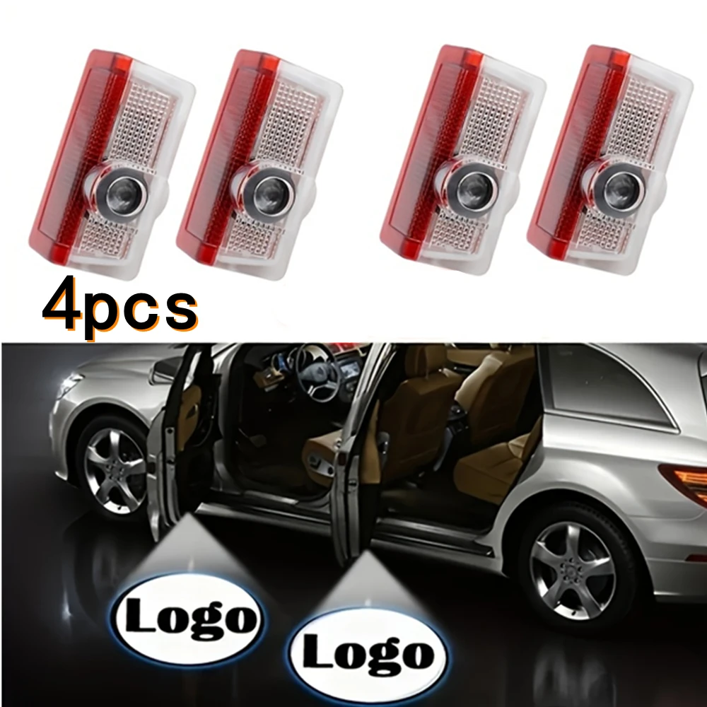 4Pcs Car Door Lights Laser Logo Lamp For Mercedes Benz A B C M Ml Gla Gls E - £6.84 GBP+