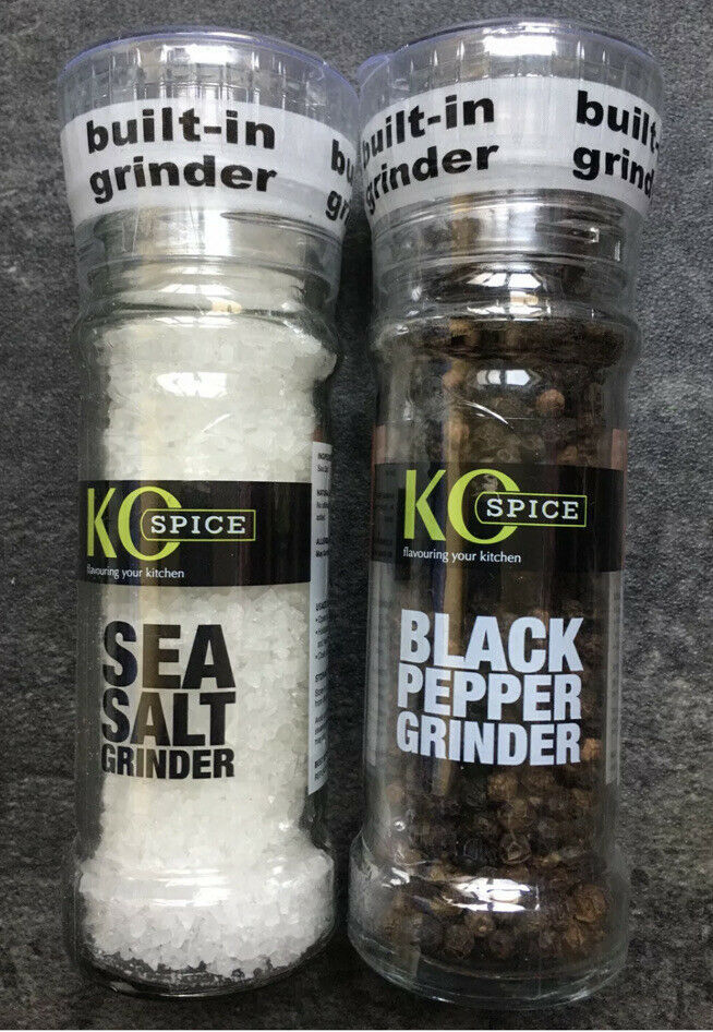2 X GLASS GRINDER SALT &amp; PEPPER MILL VERY STRONG - $7.95